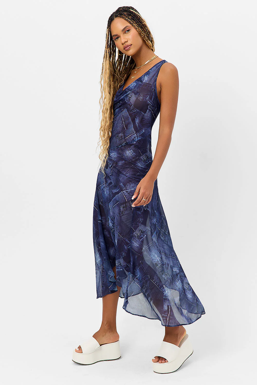 Molly Midi Dress - Blue Jean - Image 3