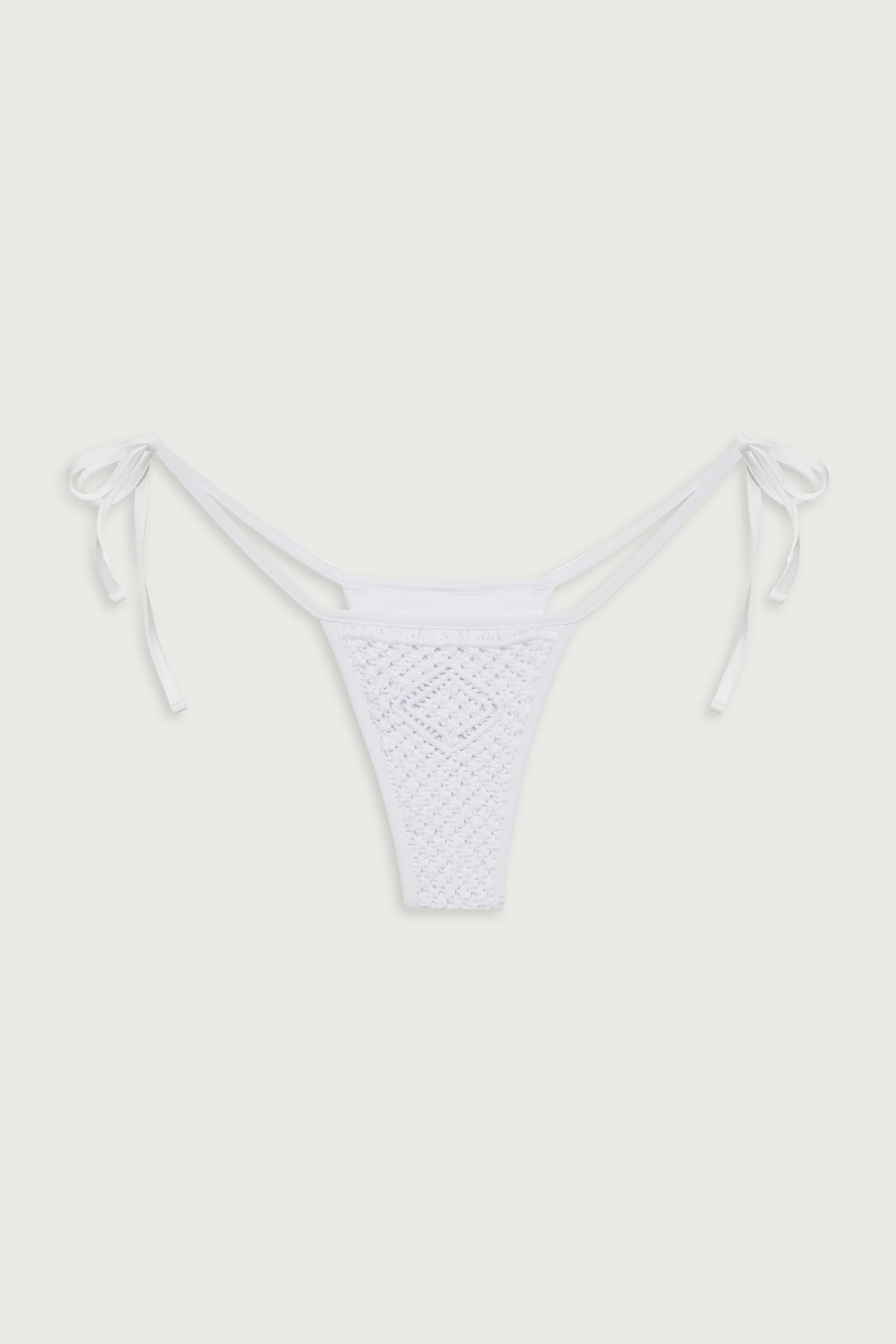 Naia Tie Side Skimpy Bikini Bottom - Optic White - Image 3