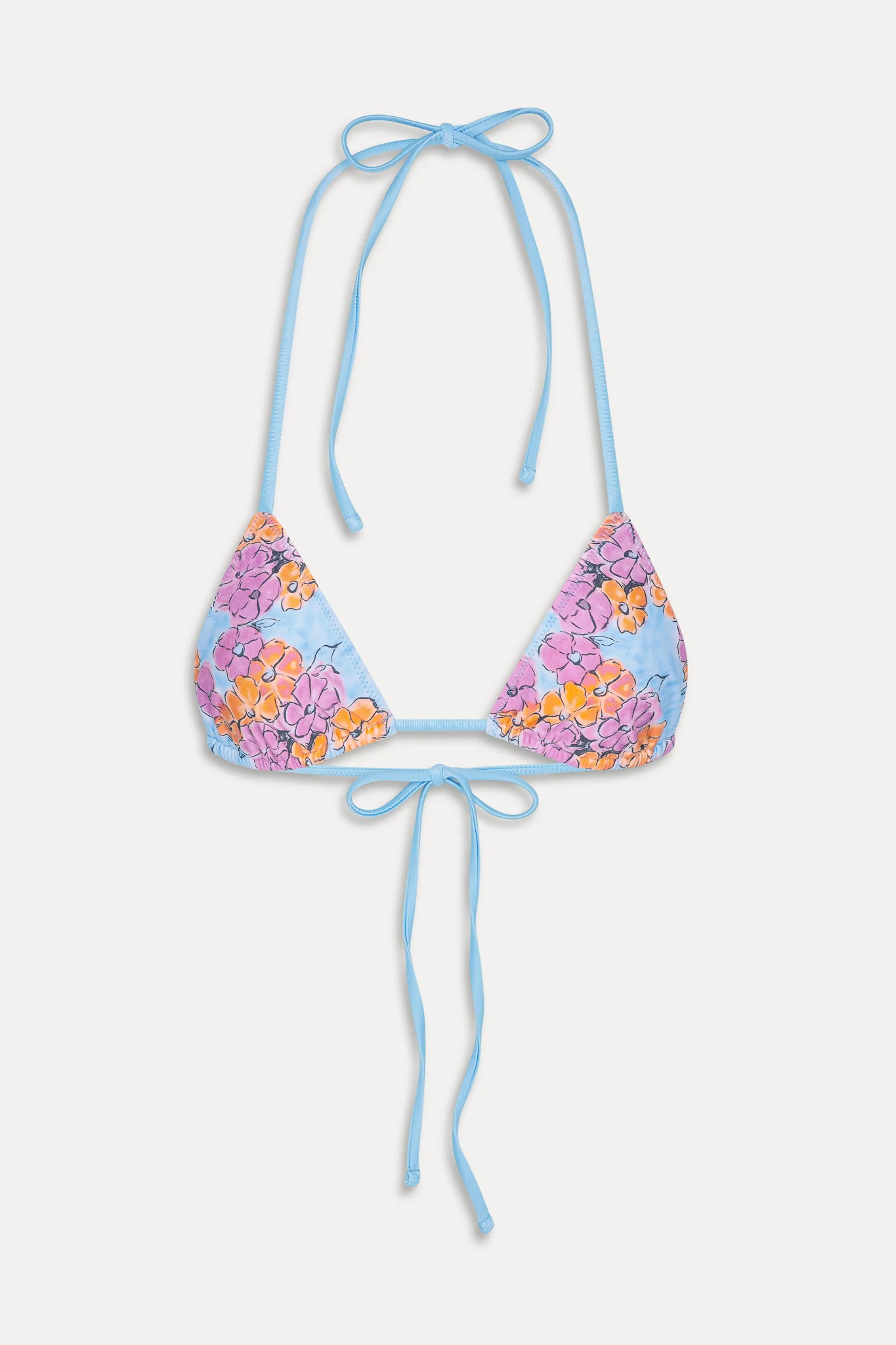 Nick Floral Triangle Bikini Top - Color Me - Image 3