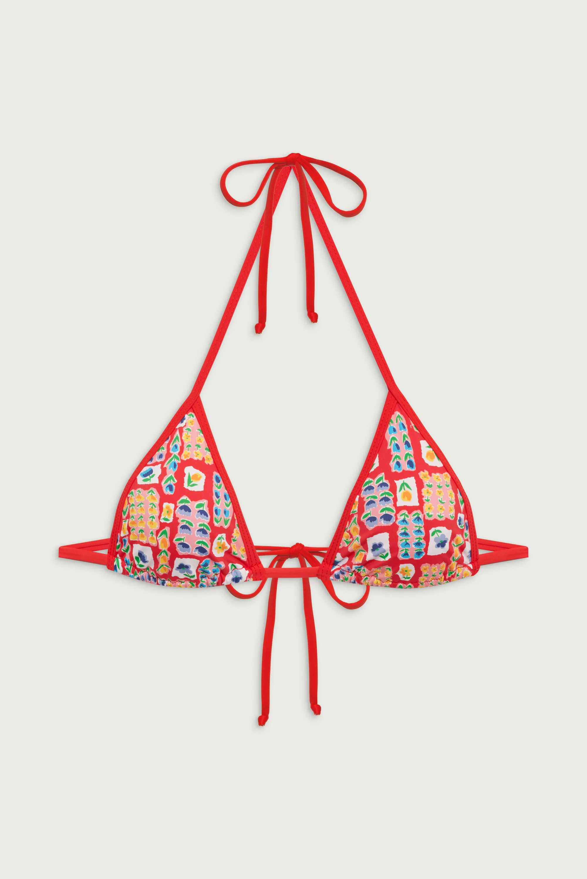 Nick Triangle Halter Bikini Top - Field of Dreams - Image 3