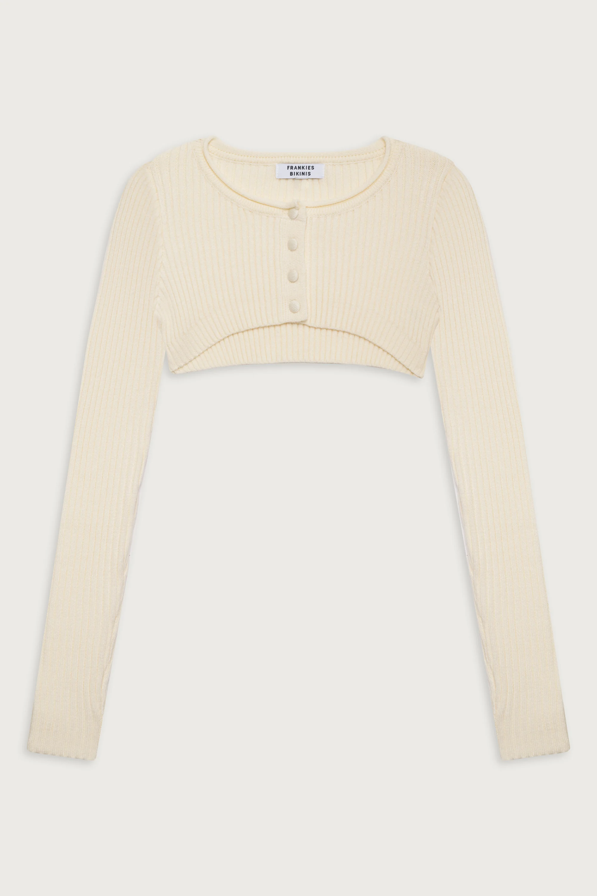 Nila Ribbed Cloud Knit Shrug - Porcelain - Image 3
