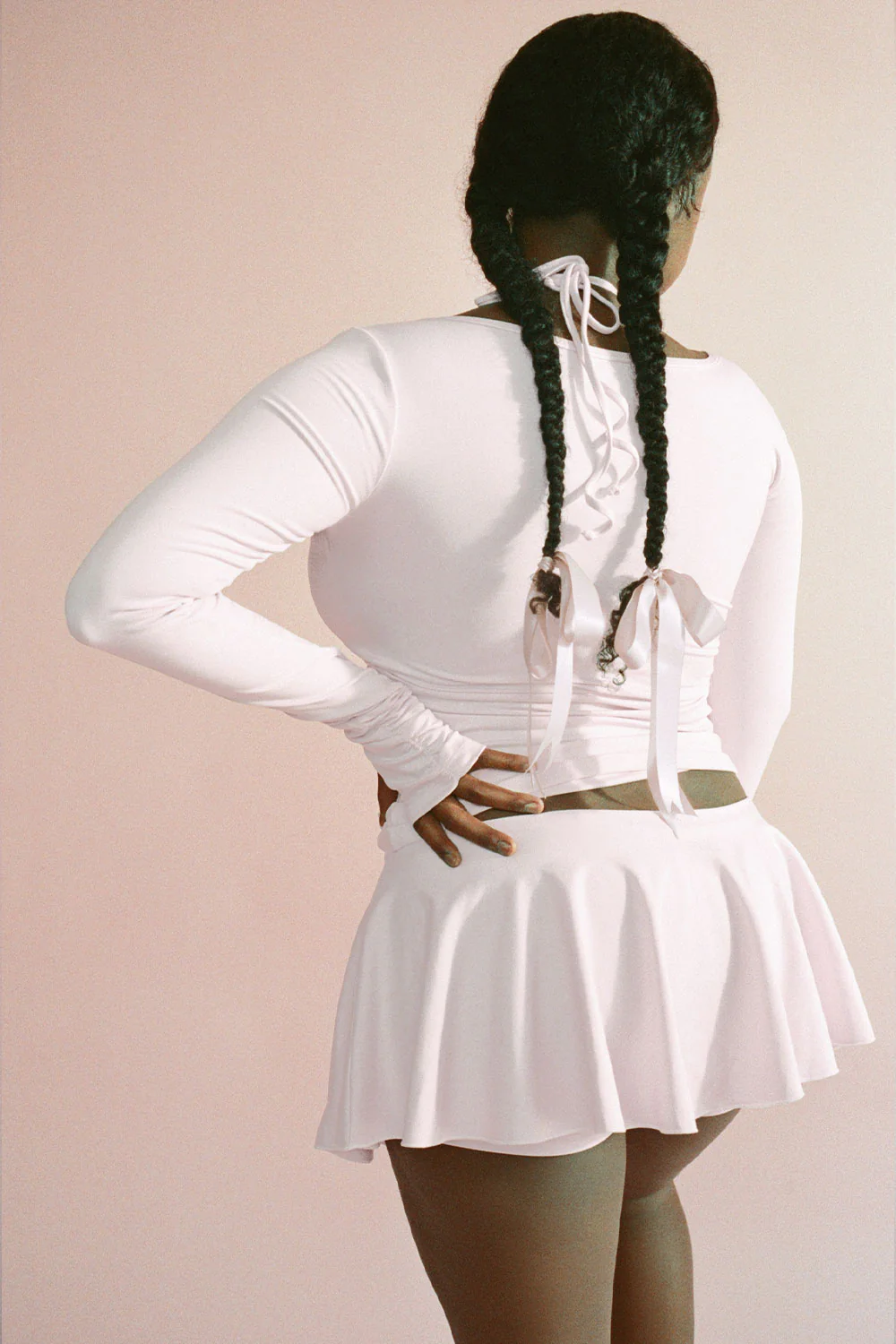 Odette Long Sleeve Top - Icy Pink - Image 4