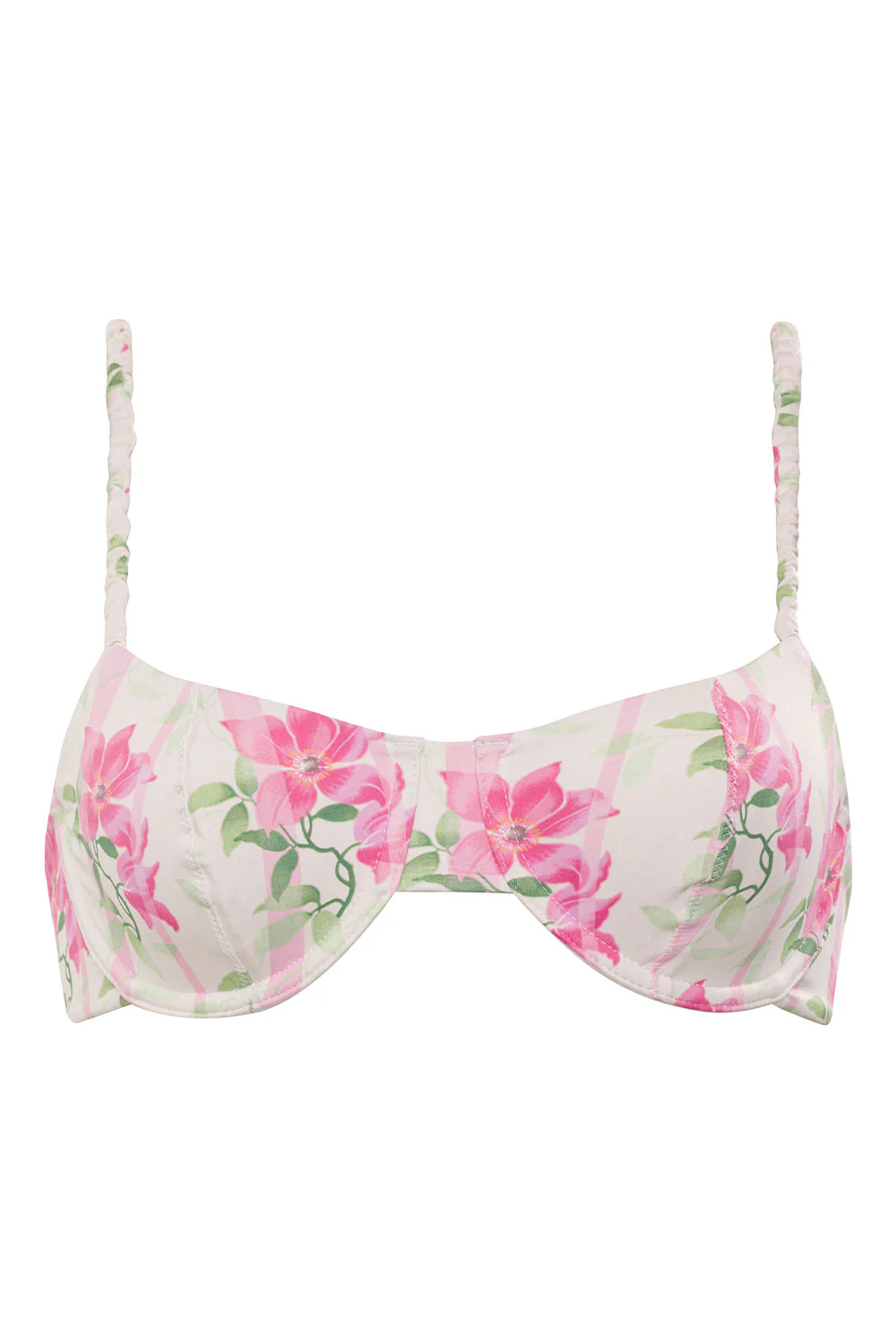 Pam Floral Underwire Bikini Top - Tiger Lily - Image 6