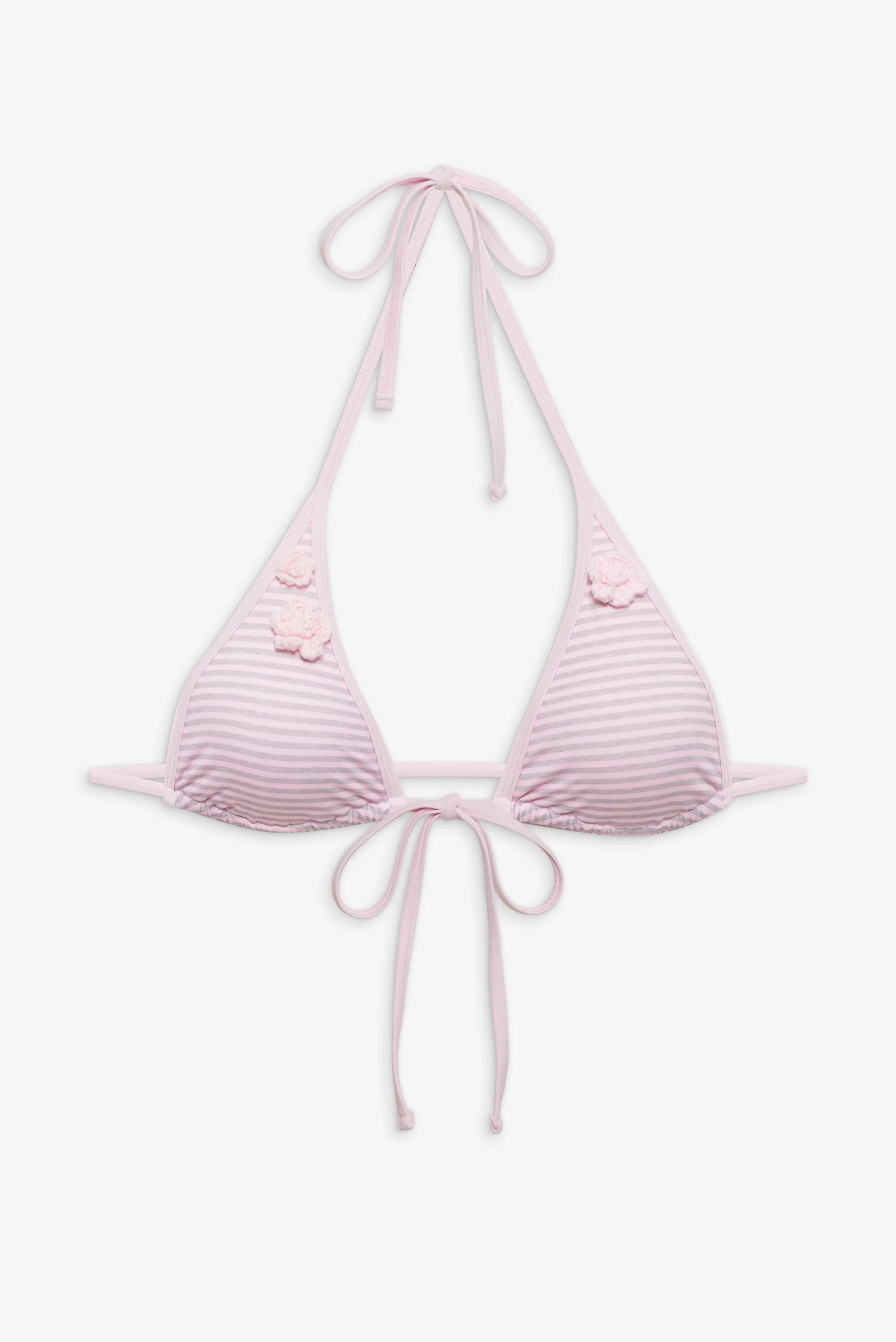 Paradise Micro Halter Bikini Top - Rosewater Stripe - Image 3