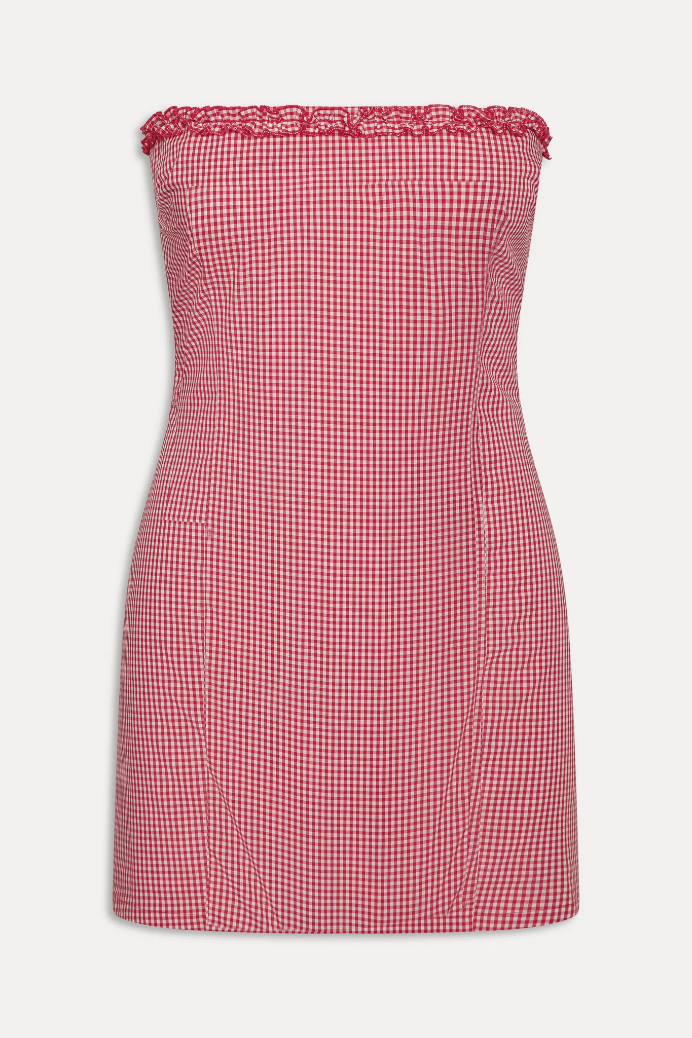 Poppy Strapless Cotton Mini Dress - Picnic Basket - Image 3