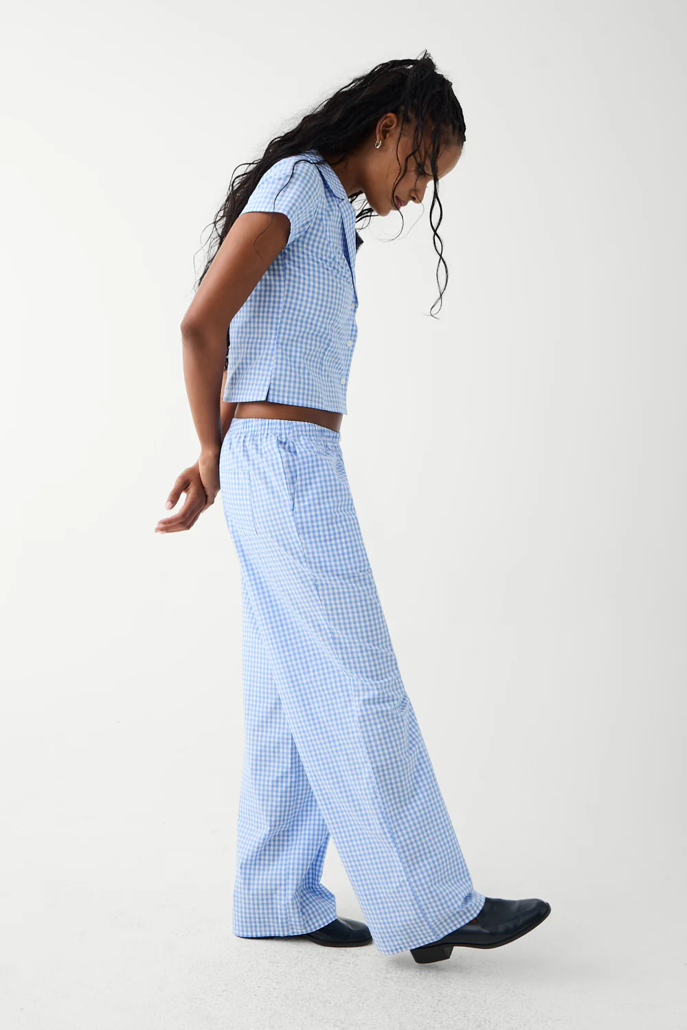 Raleigh Cotton Pant - Cloud Gingham - Image 6