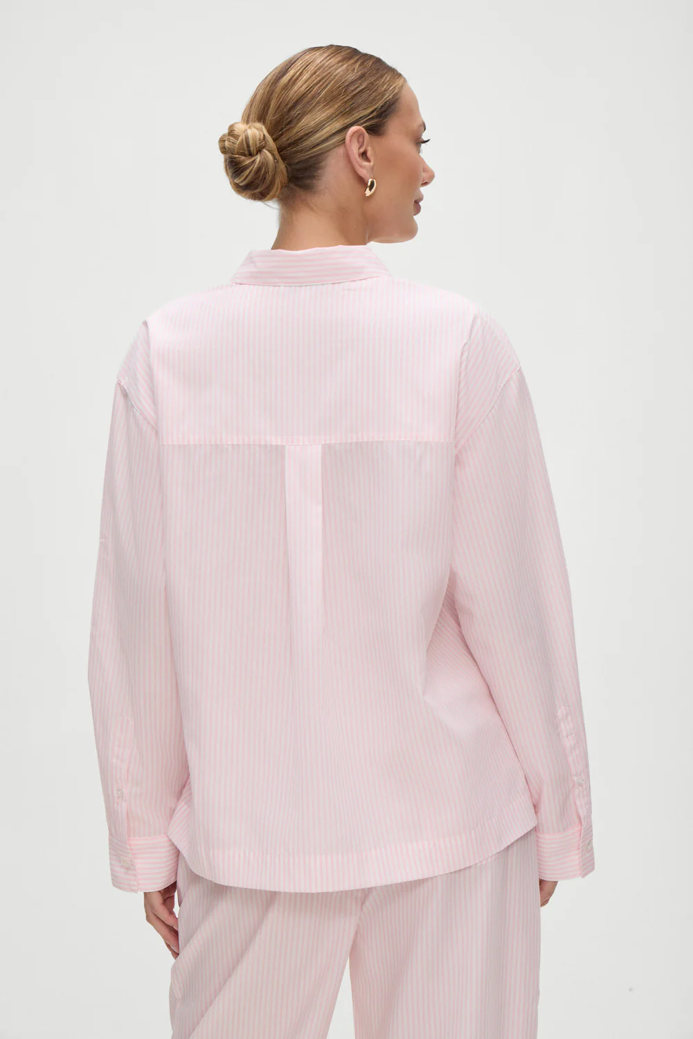 Ralph Long Sleeve Sleep Shirt - Pink Stripe - Image 2