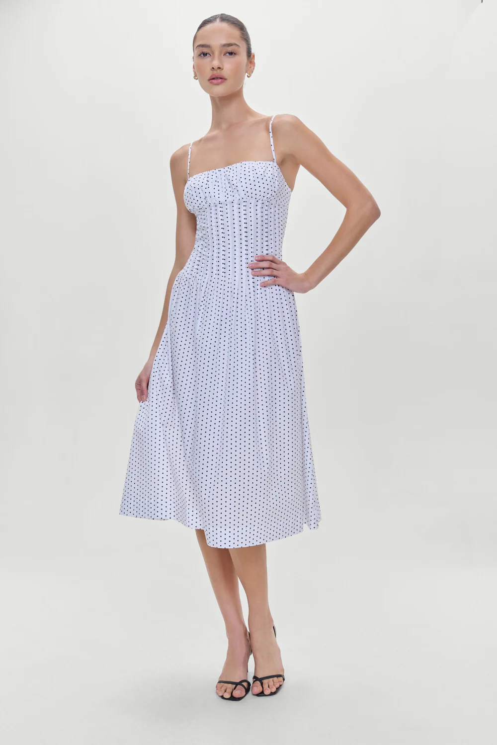 Reign Polka Dot Maxi Dress - White Polka Dot - Image 2