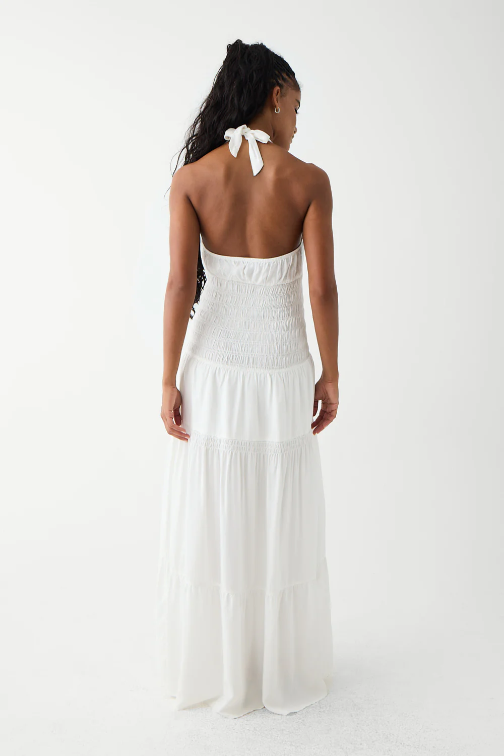 River Halter Maxi Dress - White - Image 4