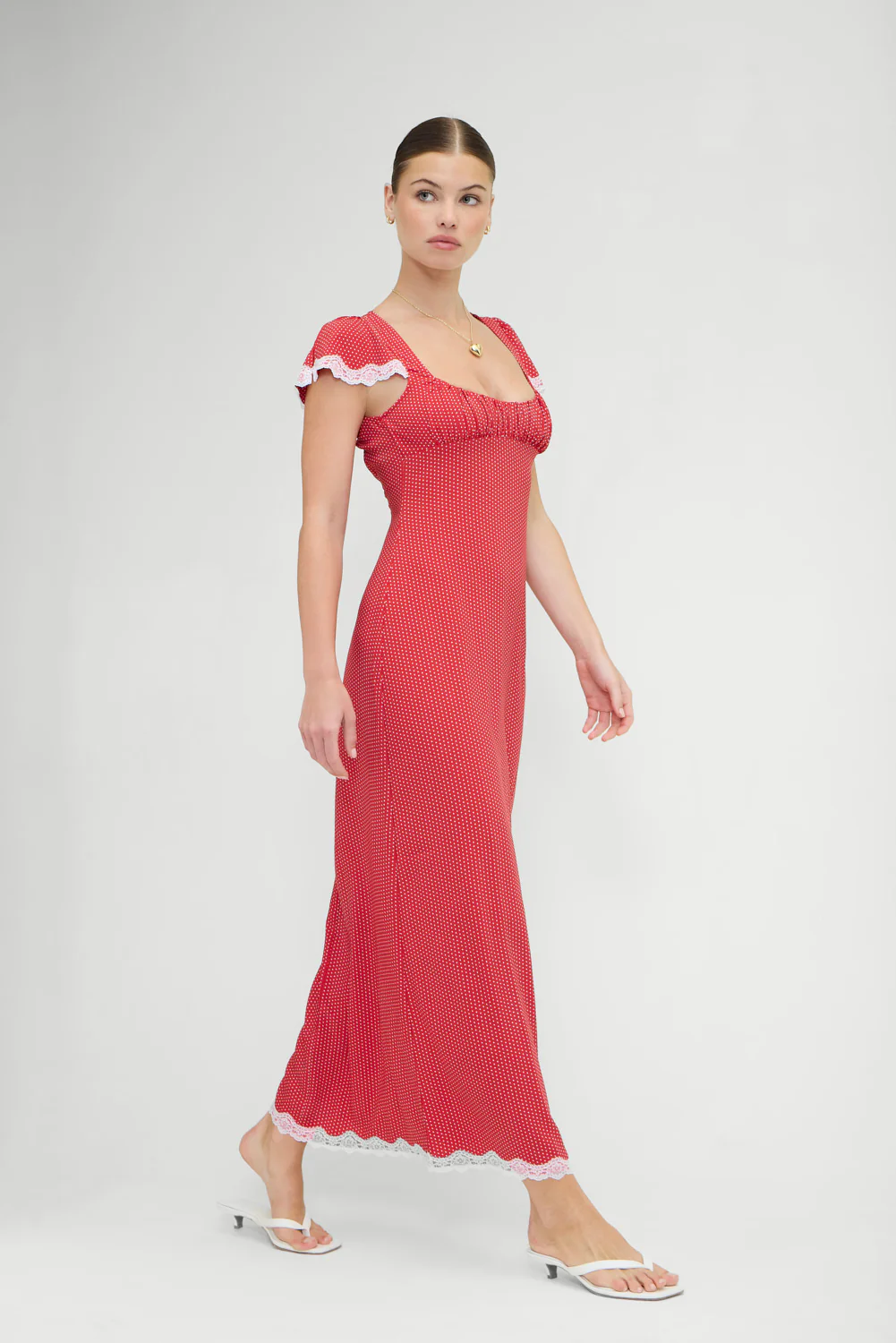 Rosalyn Polka Dot Maxi Dress - Ladybug - Image 6