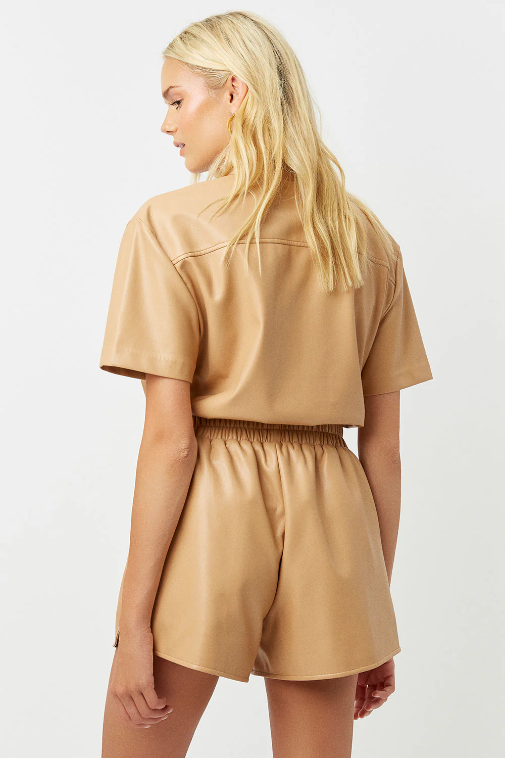 Rusty Vegan Leather Shorts - Earth - Image 4