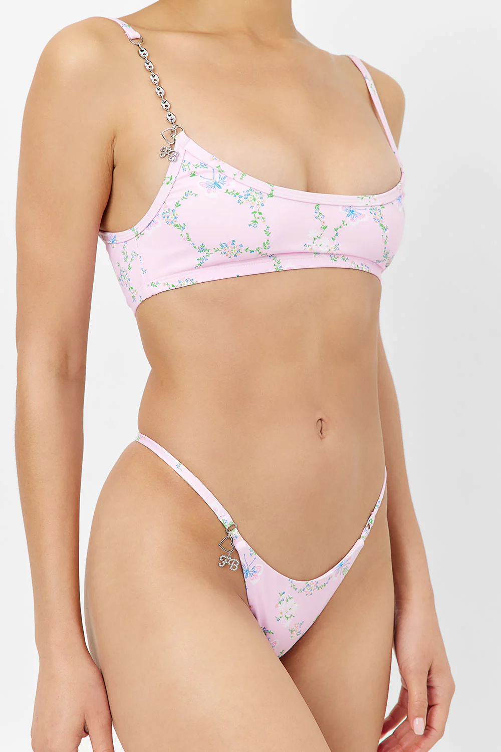 Sara Floral Thong Bikini Bottom - Fairytale - Image 6