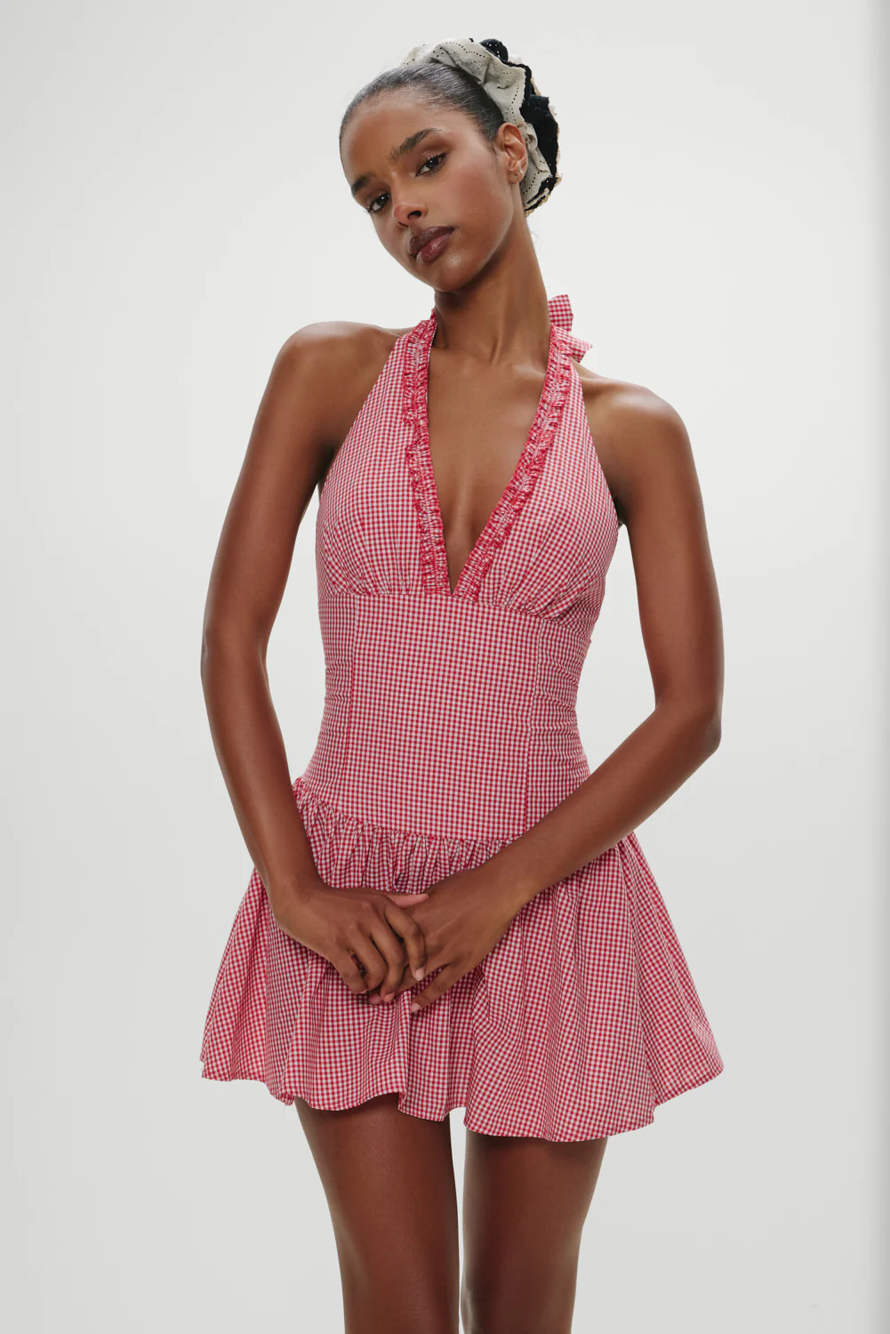 Scout Halter Cotton Mini Dress - Picnic Basket - Image 2