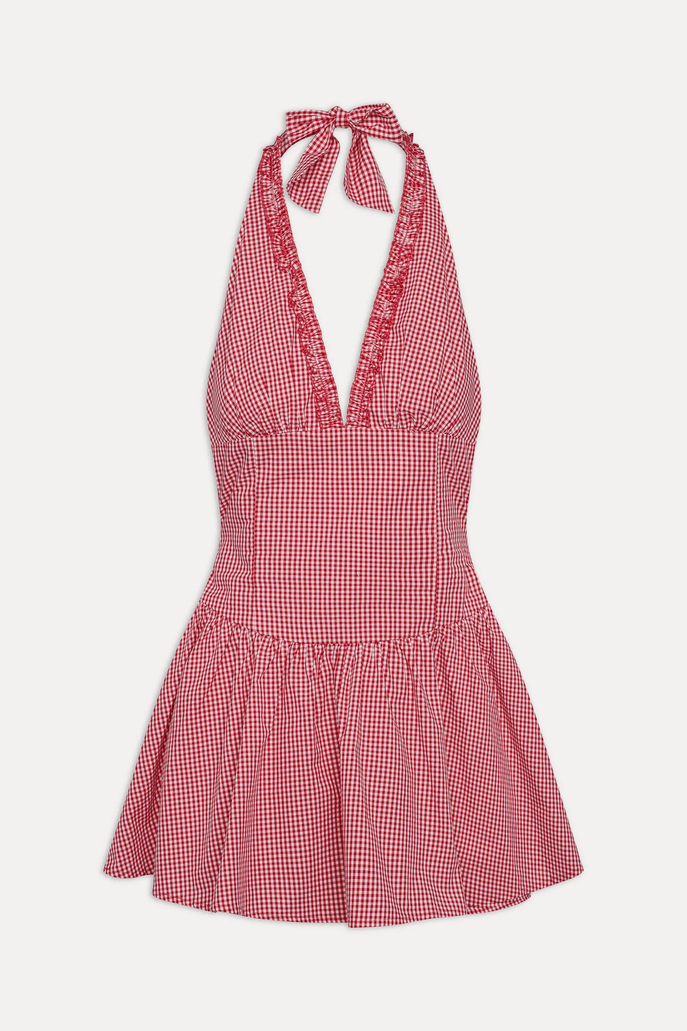 Scout Halter Cotton Mini Dress - Picnic Basket - Image 3