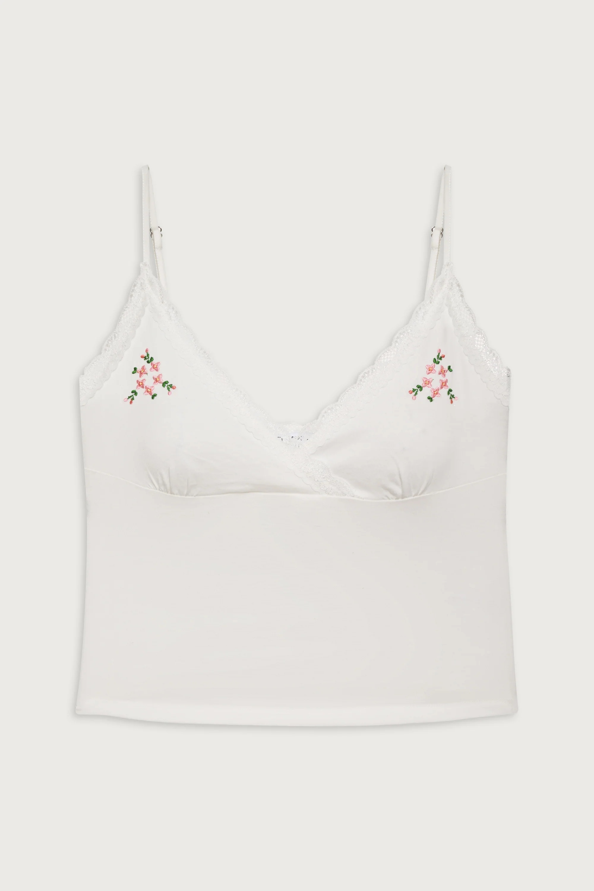 Sleepy Embroidered Tank - White - Image 2