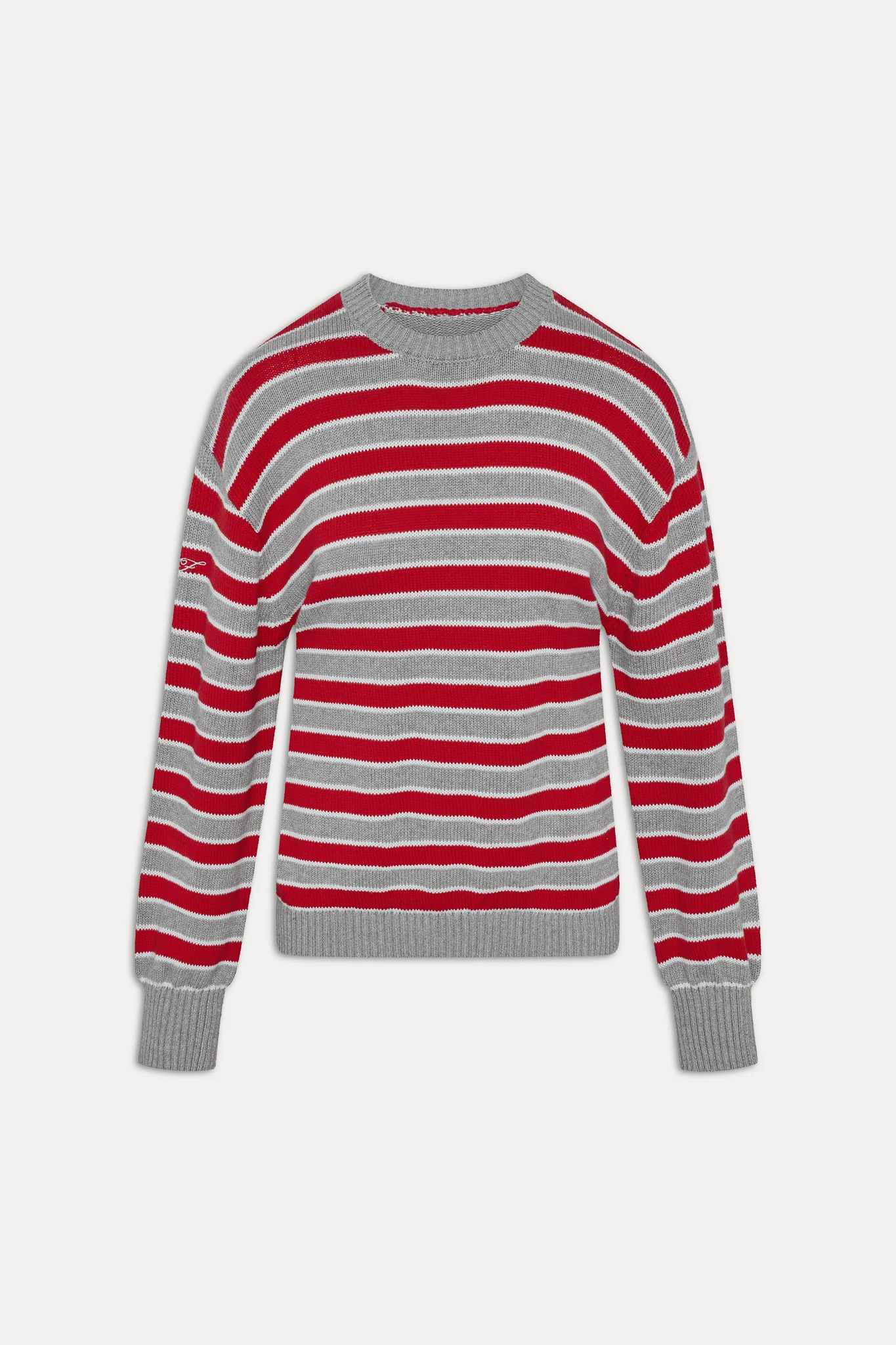 Sloane Oversized Knit Sweater - Cloud Cover Stripe - Image 3
