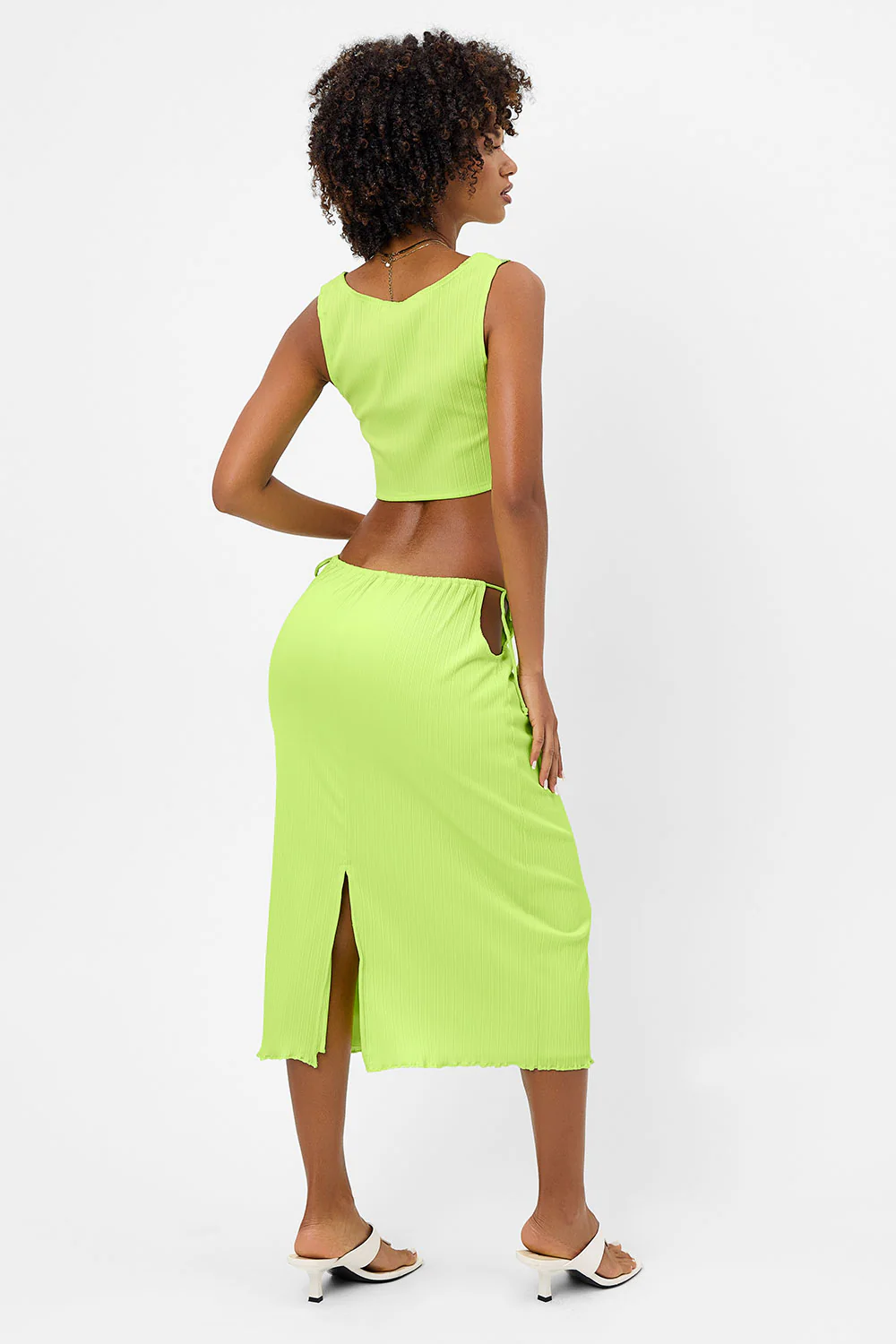 Solana Plissé Tank - Kiwi - Image 3