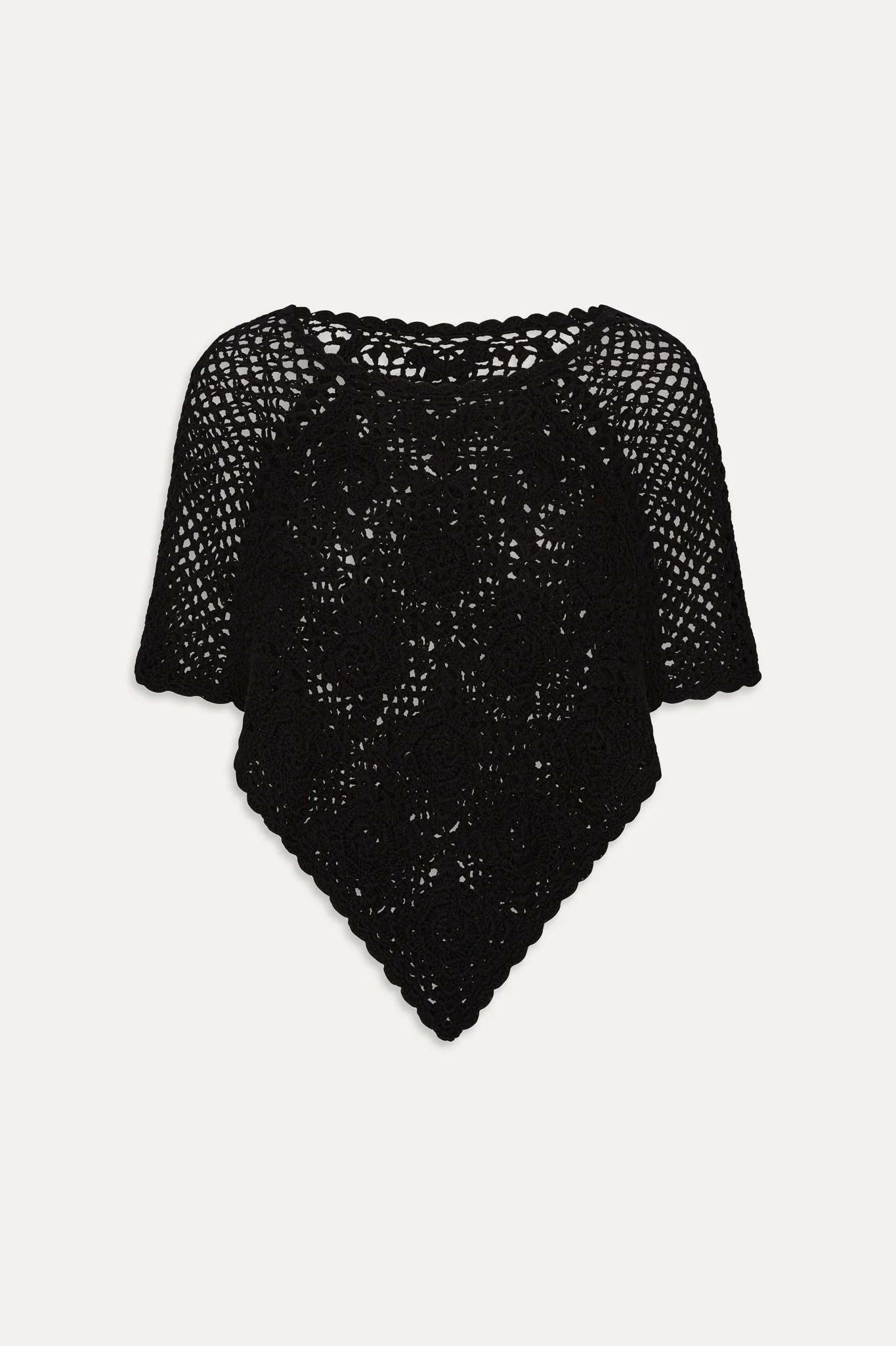 Sophie Crochet Poncho - Black - Image 3