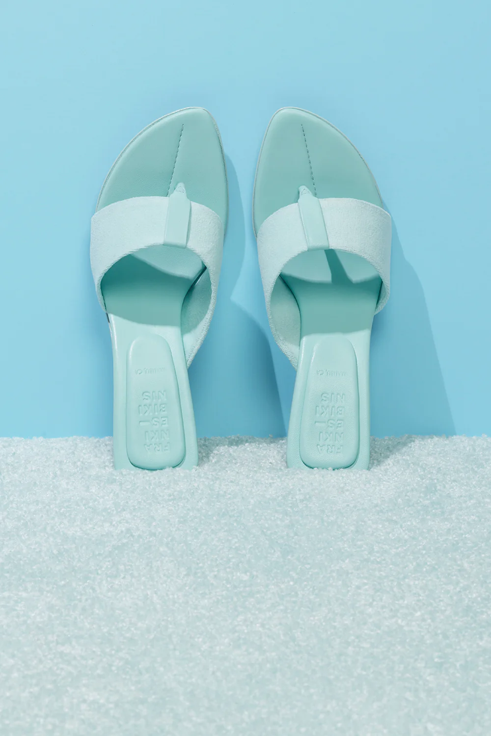 Surf Fin Heeled Sandal - Baby Blue - Image 4