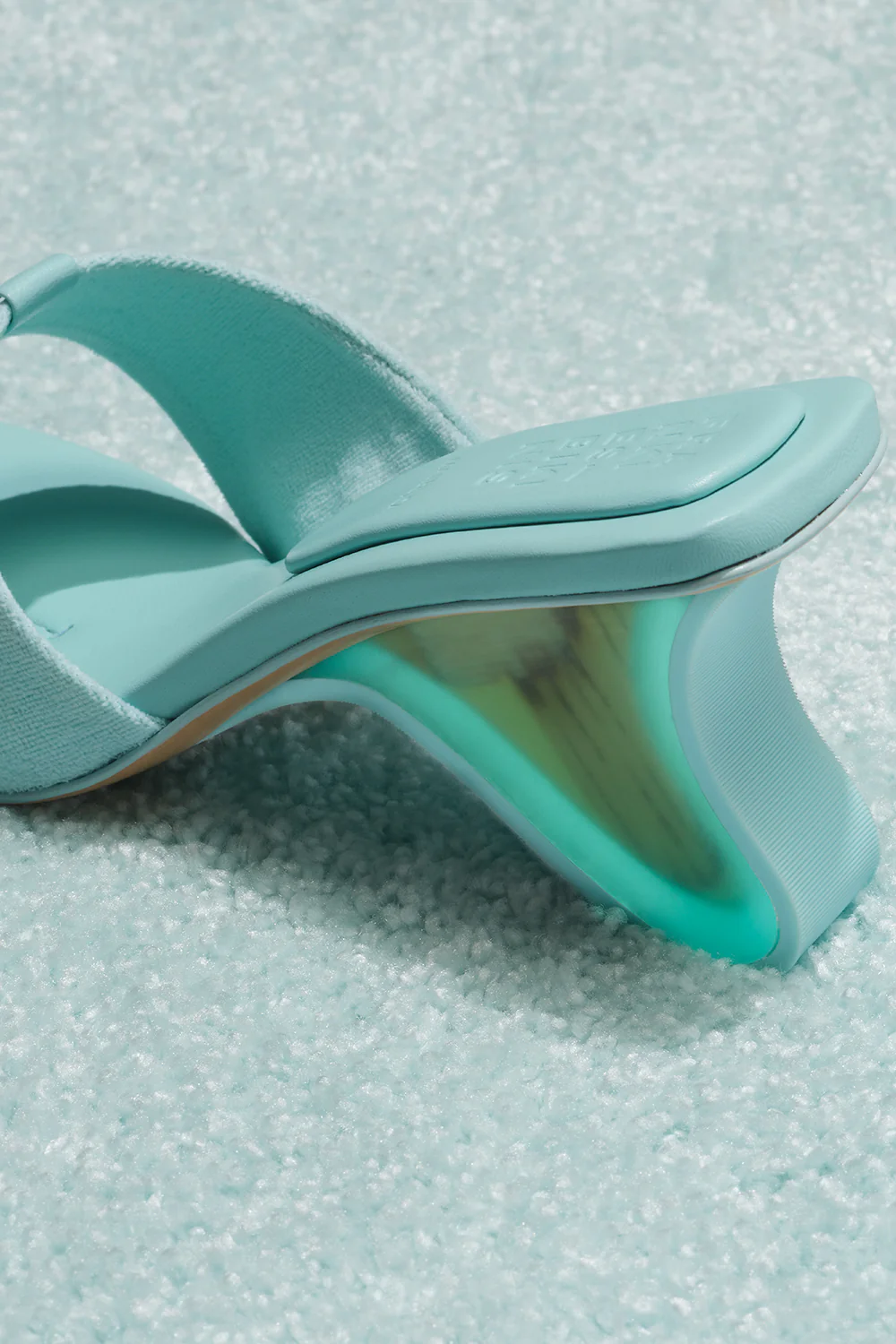 Surf Fin Heeled Sandal - Baby Blue - Image 6