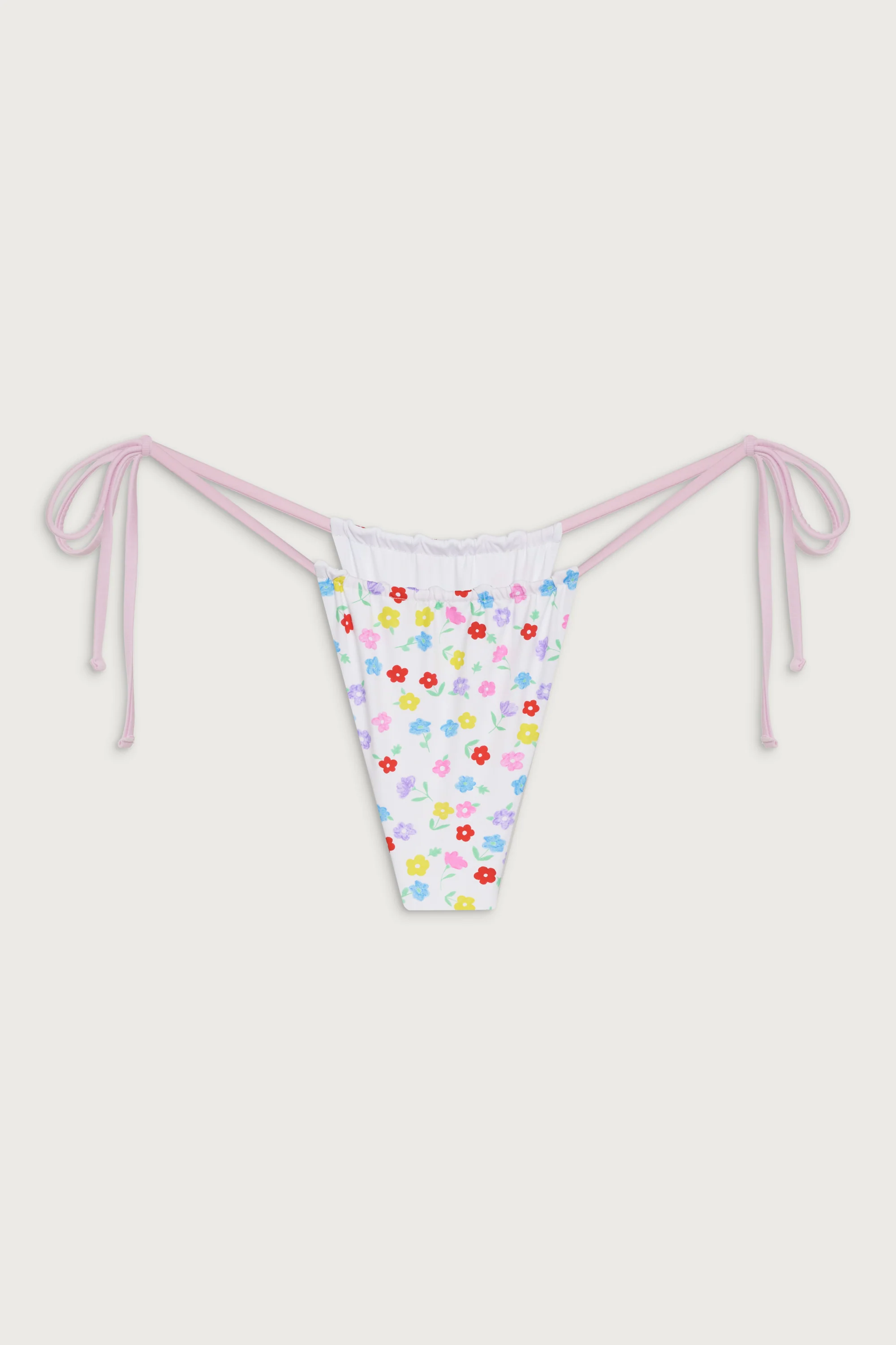 Tia Floral Skimpy Bikini Bottom - Dune Daisy - Image 3