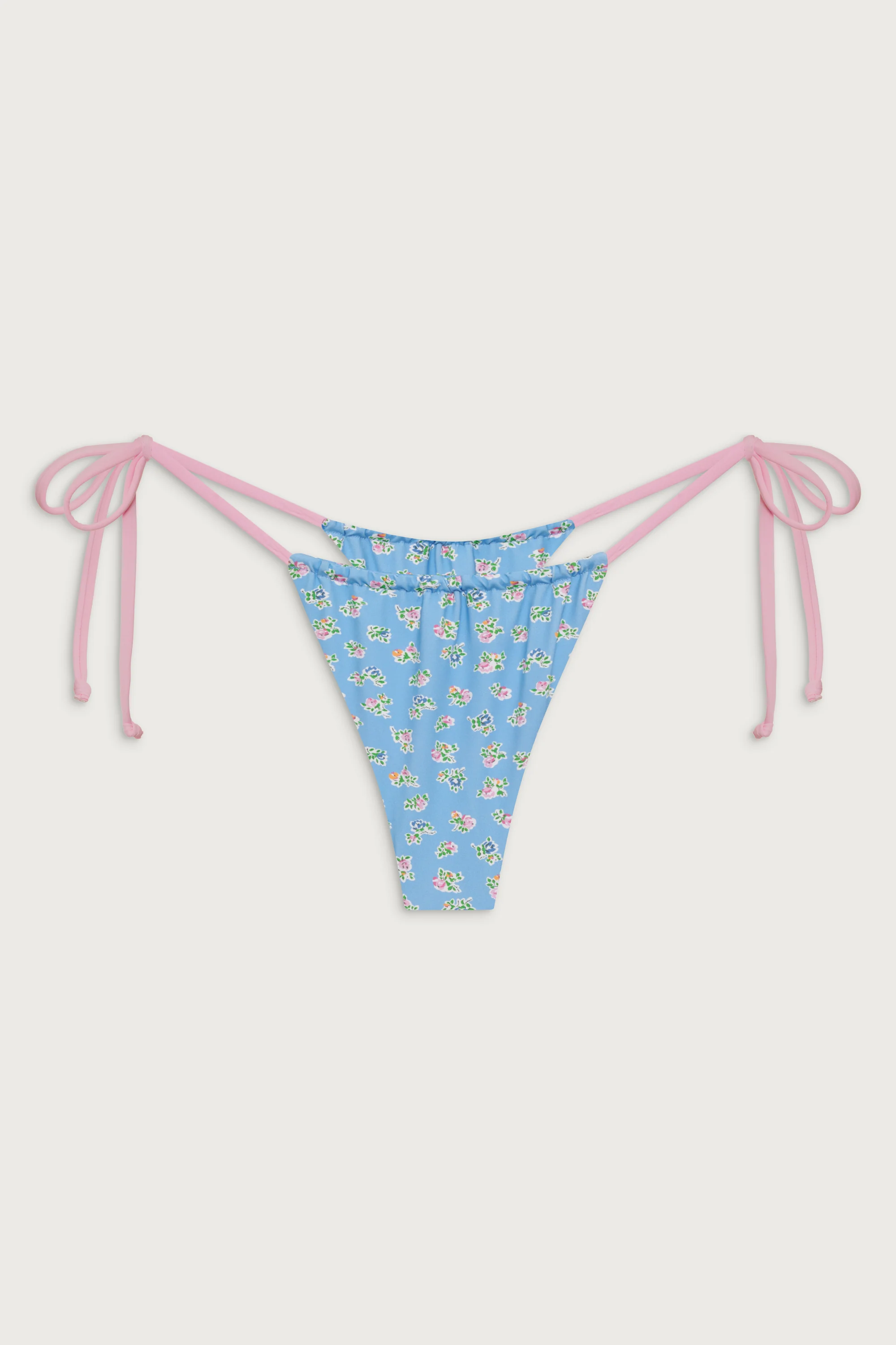 Tia Skimpy Floral Bikini Bottom - Blue Hawaii - Image 3
