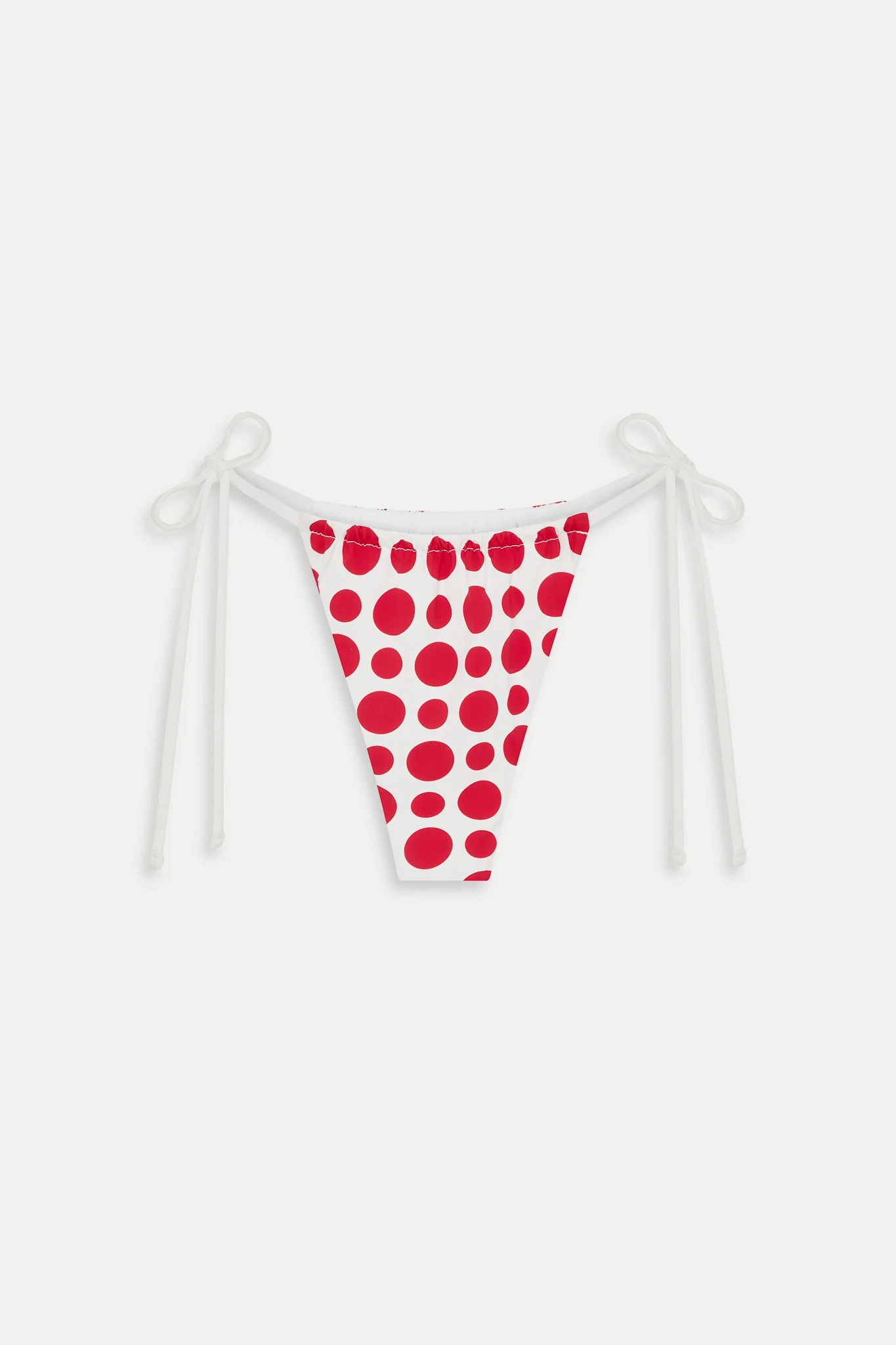 Tia Skimpy String Bikini Bottom - Red Dottie - Image 3
