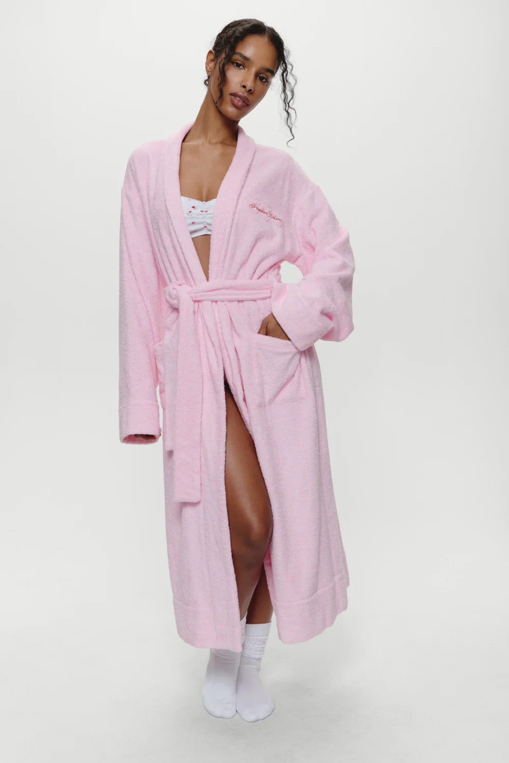 Valentine Terry Robe - Bouquet Pink - Image 2
