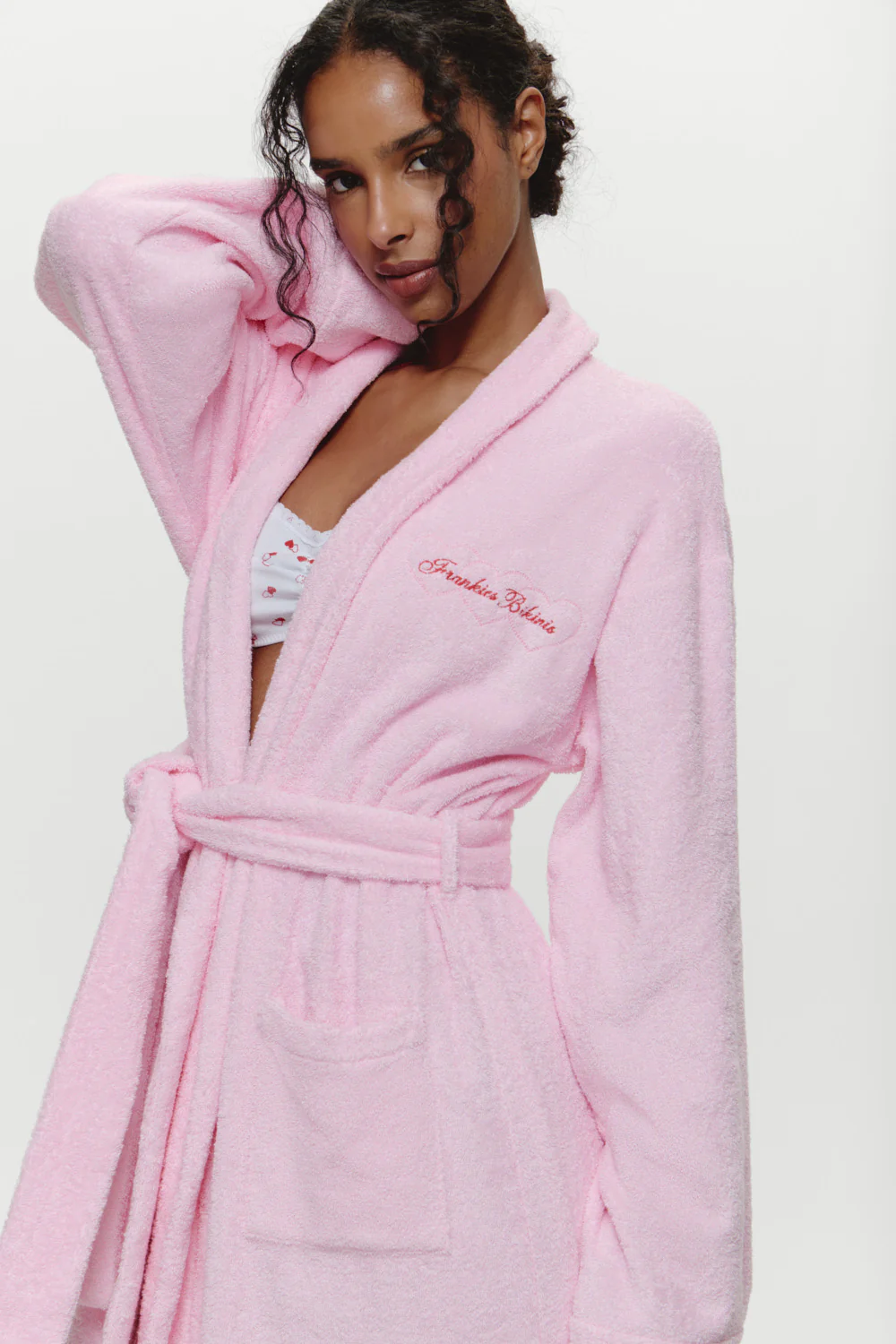 Valentine Terry Robe - Bouquet Pink - Image 5