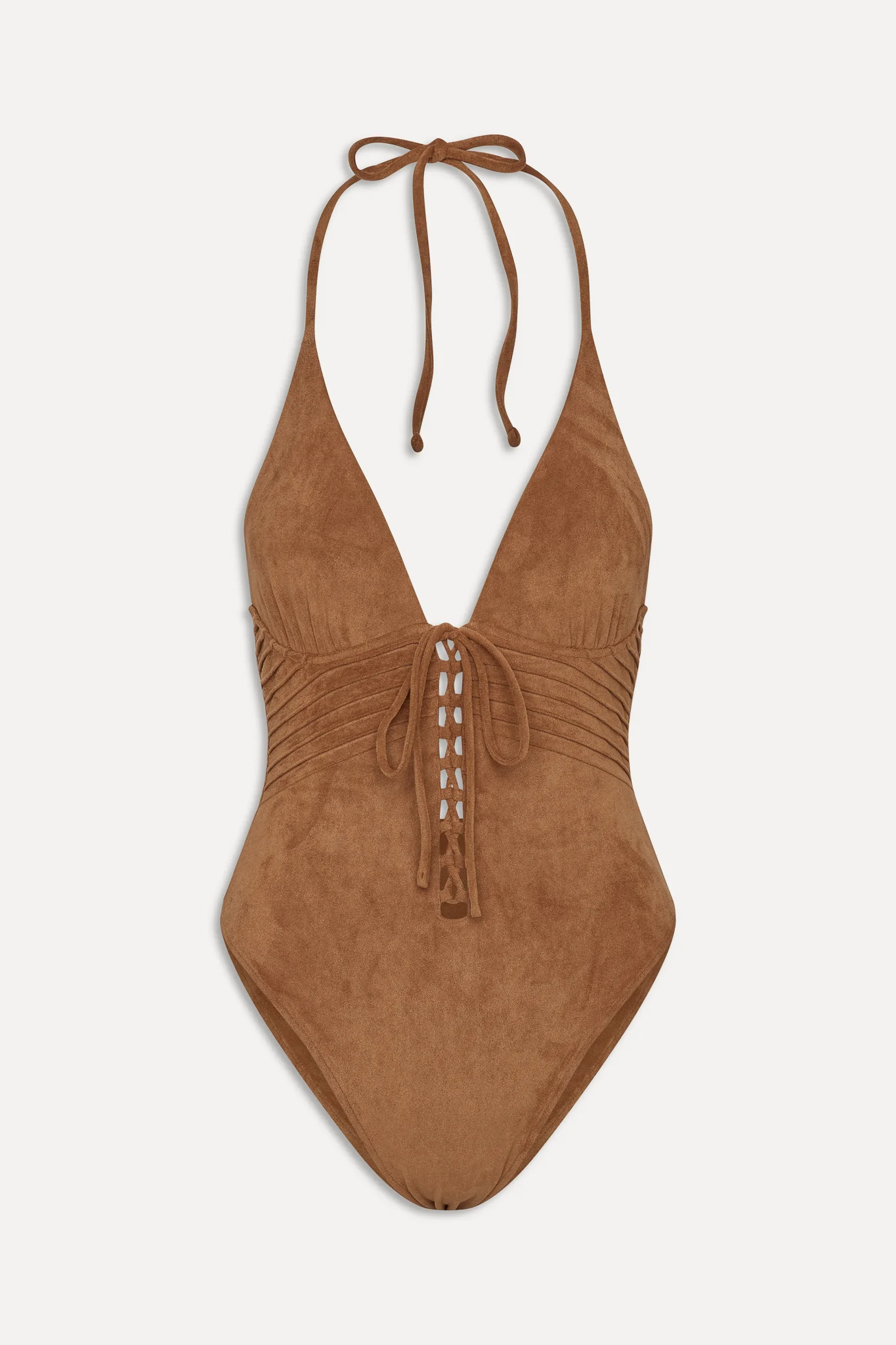 x BELLA HADID Barrel  Suede One Piece Swimsuit - Sunkissed Suede - Image 3