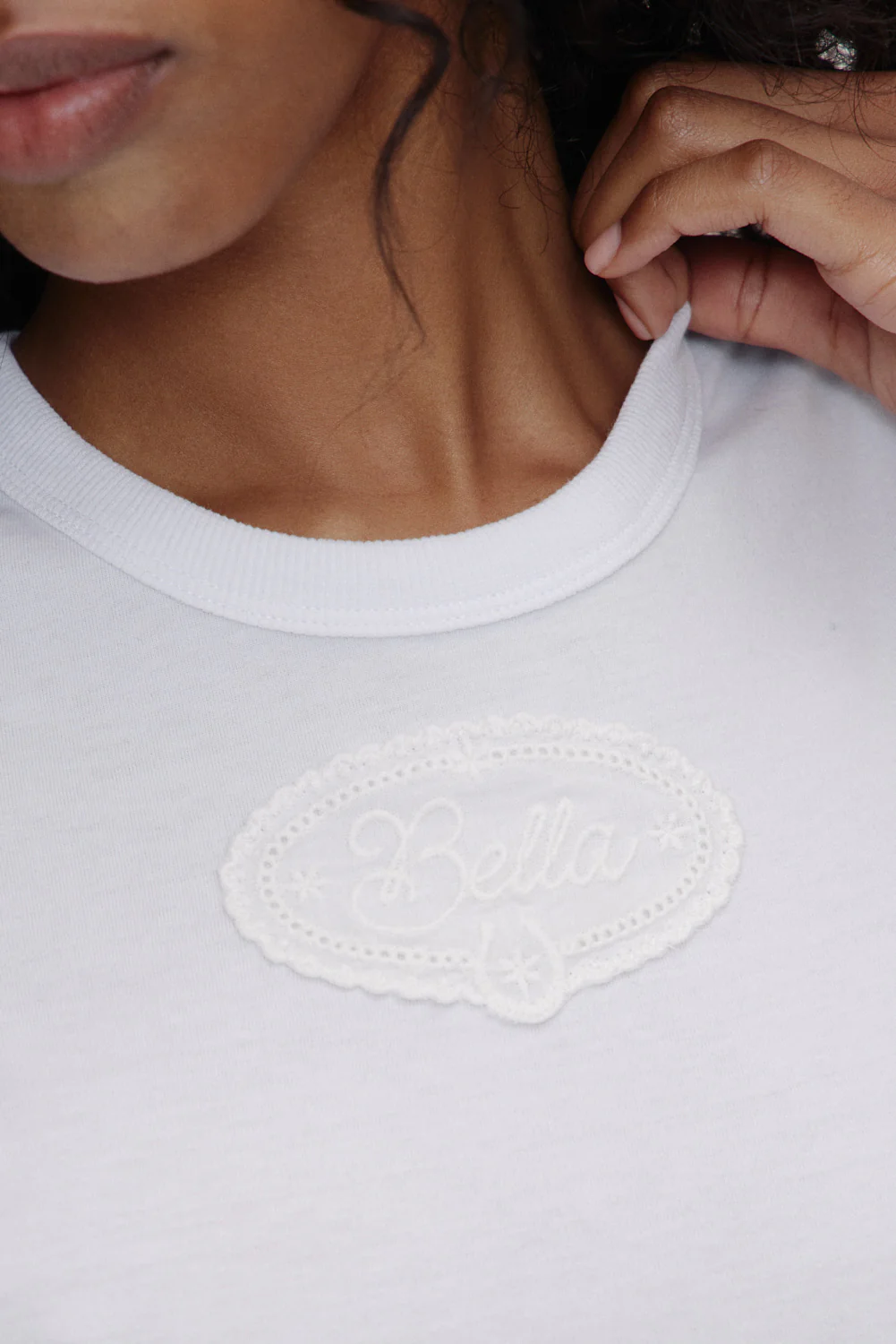 x BELLA HADID Bella Tee - Lone Star White - Image 2