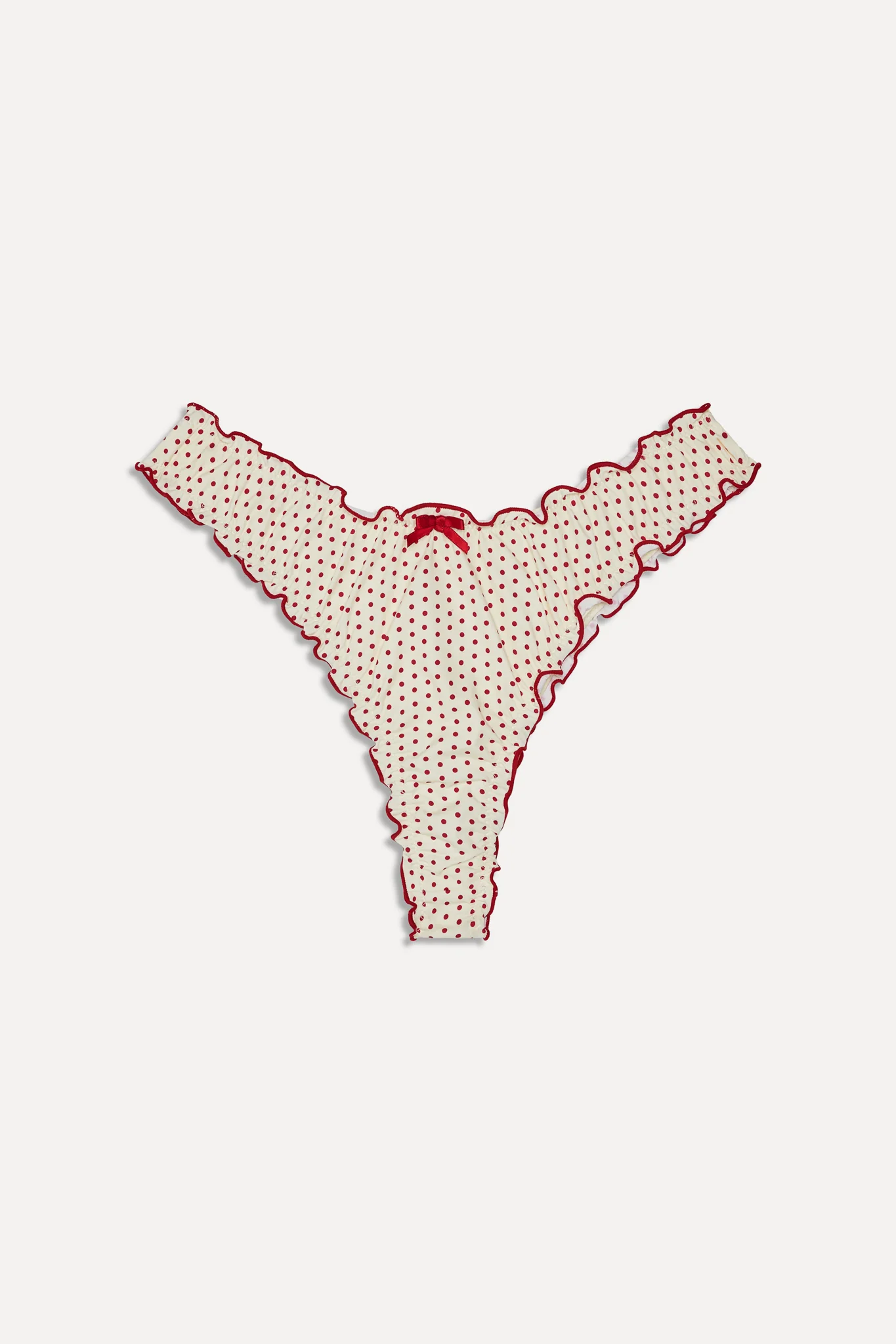x BELLA HADID Dalton Micro Bikini Bottom - Strawberry Polka Dot - Image 3