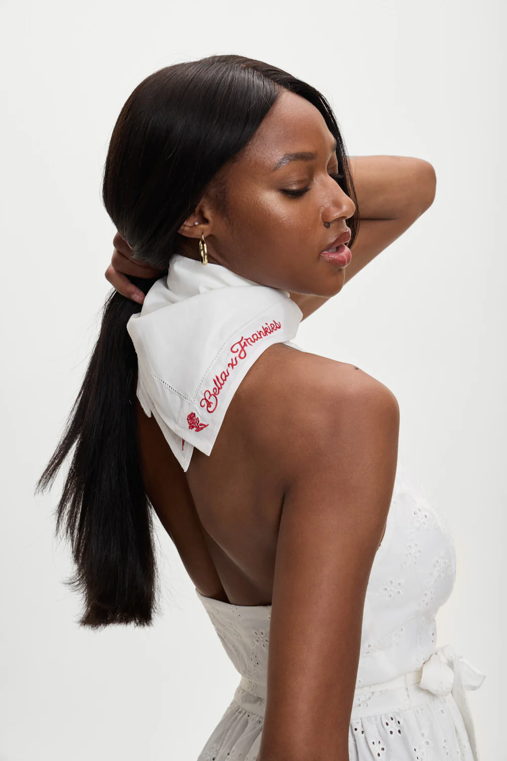 x BELLA HADID Little Miss Head Scarf - White - Image 2