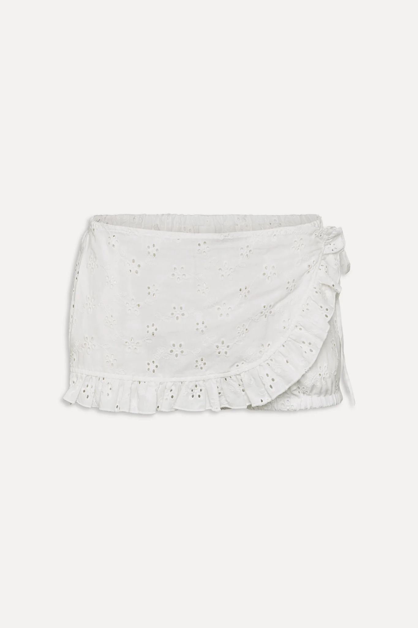 x BELLA HADID Little Miss Mini Shorts - Salt Air Eyelet - Image 3