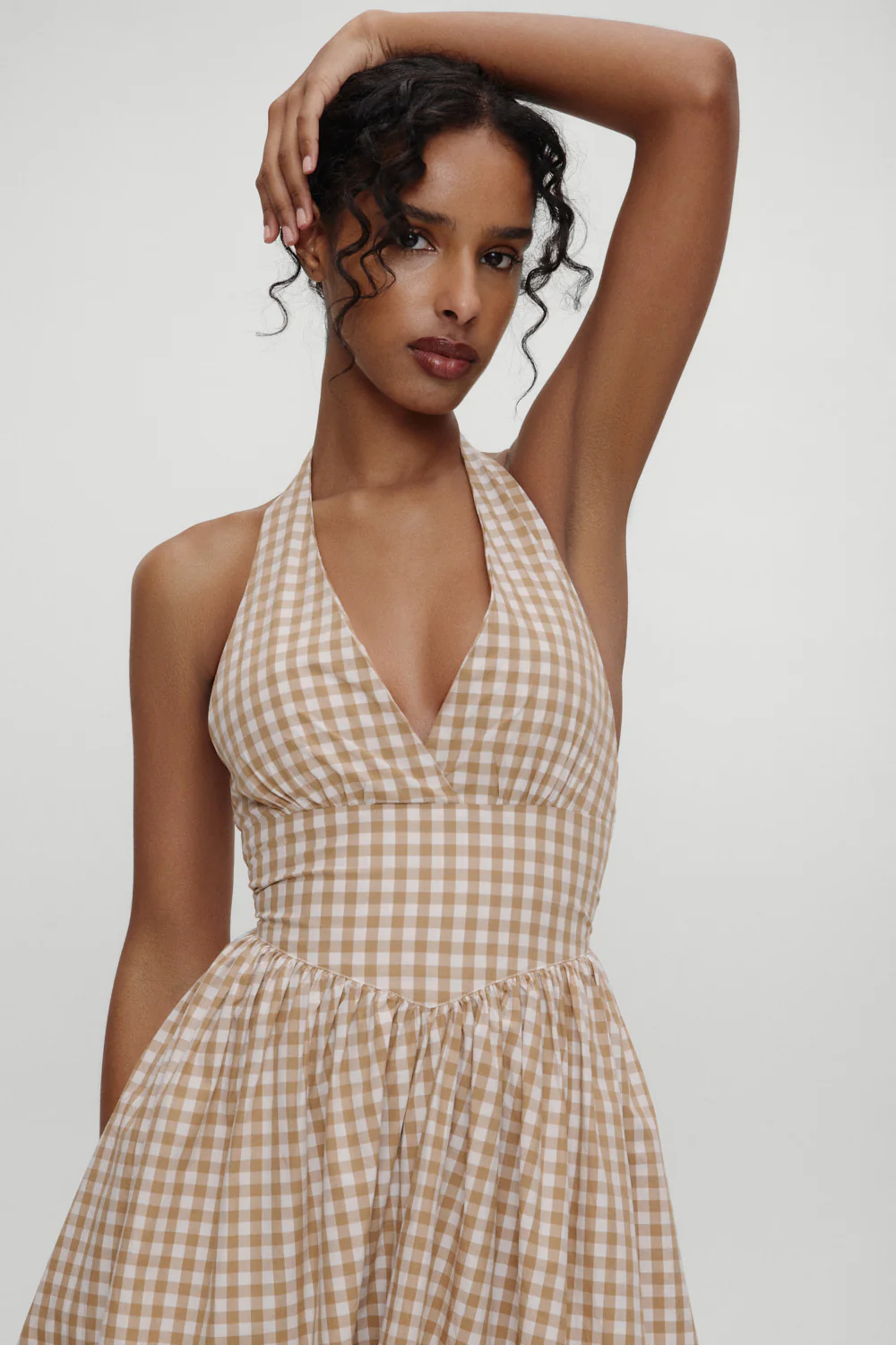 x BELLA HADID Prairie Midi Dress - Rodeo Gingham - Image 2