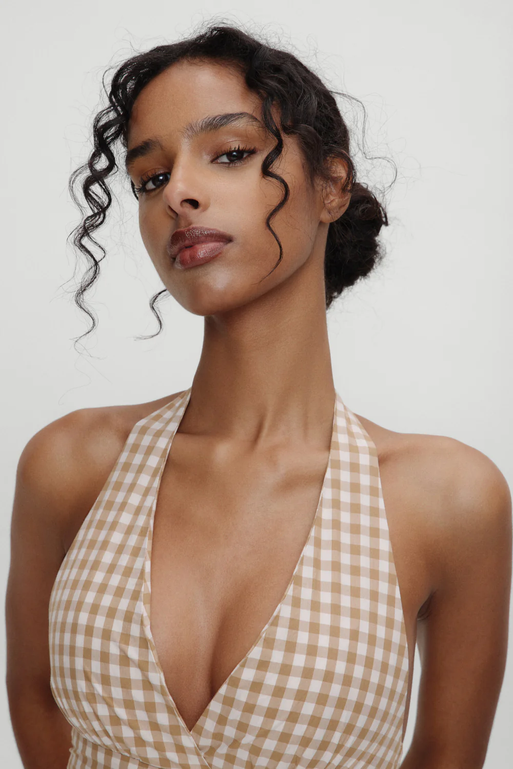 x BELLA HADID Prairie Midi Dress - Rodeo Gingham - Image 7