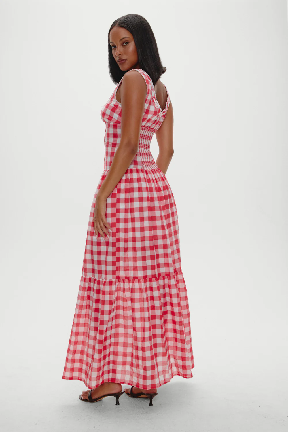 x BELLA HADID Southern Belle Midi Dress - Malibu Picnic - Image 4
