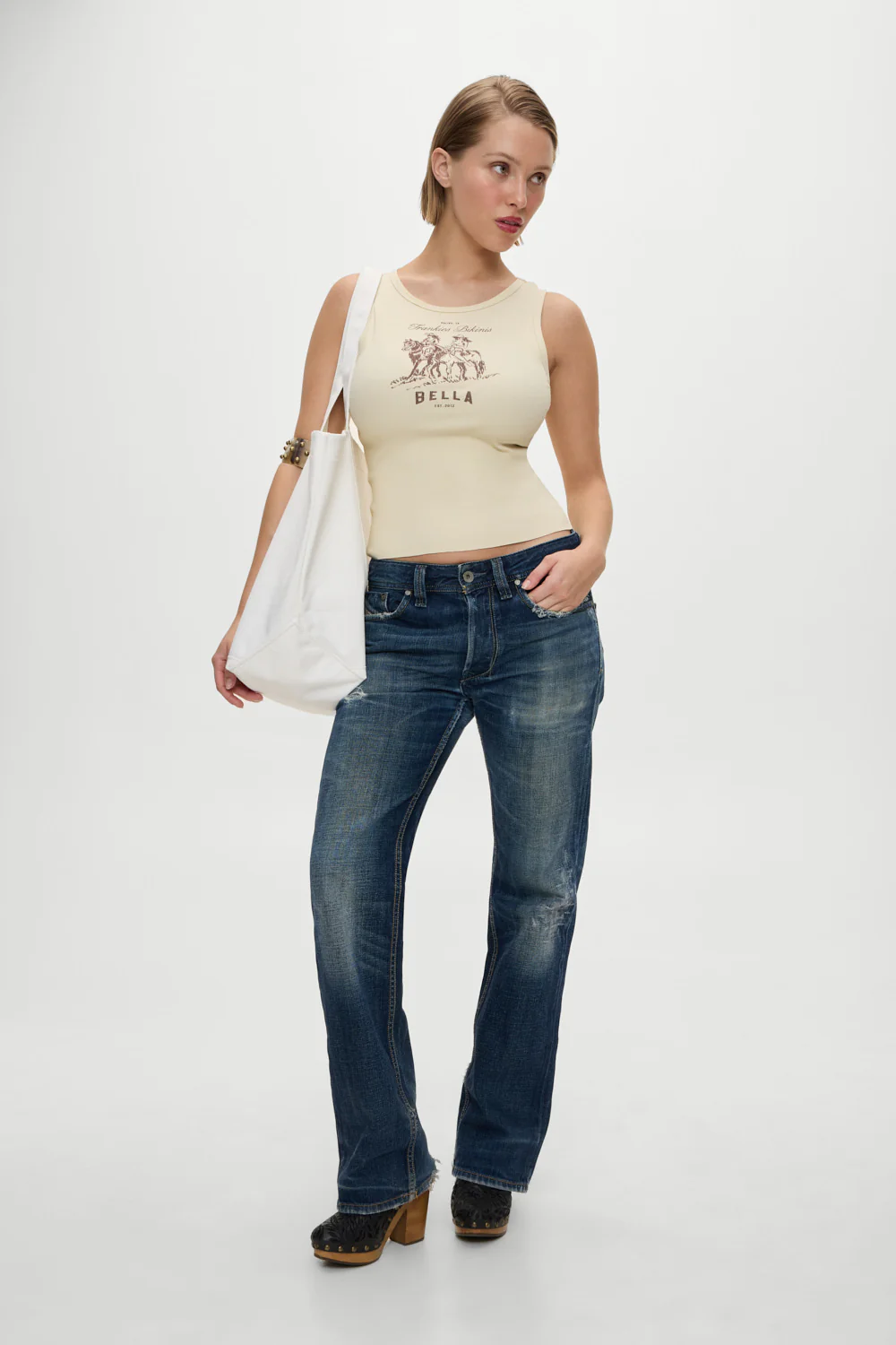 x BELLA HADID Southwest Weekender Bag - White - Image 4