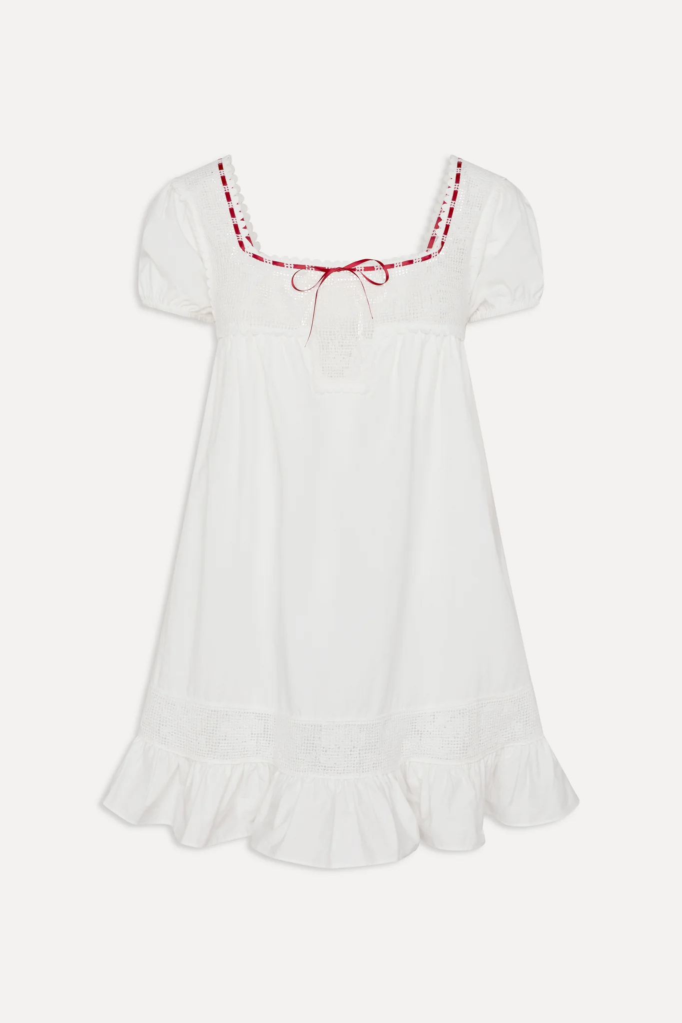 x BELLA HADID Western Poplin Mini Dress - White - Image 3