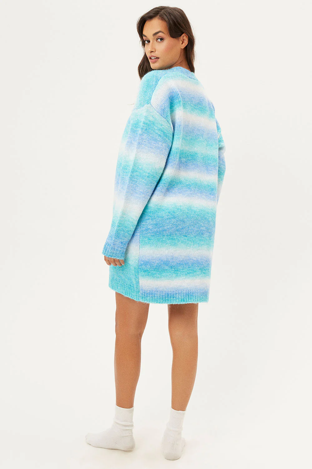 Zoe Knit Cardigan Sweater - Blue Horizon - Image 2